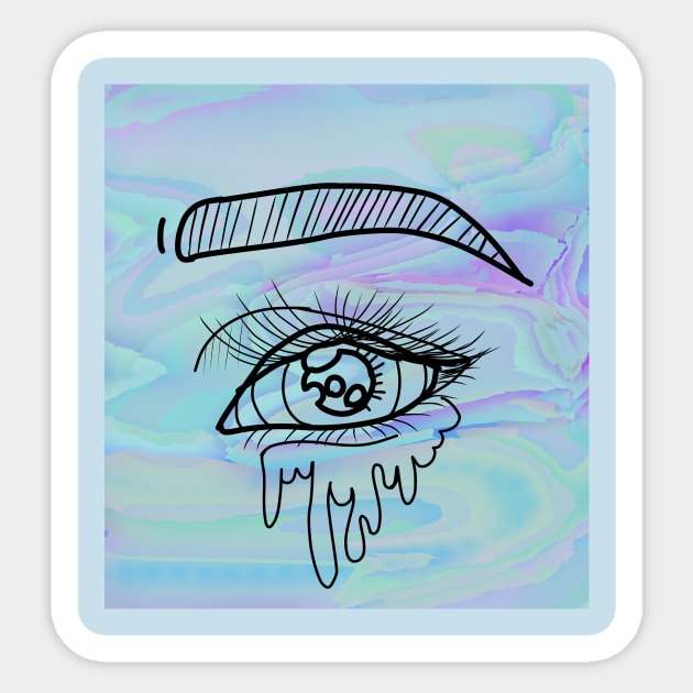 Dimensional tears Sticker by RoyalJellyfish